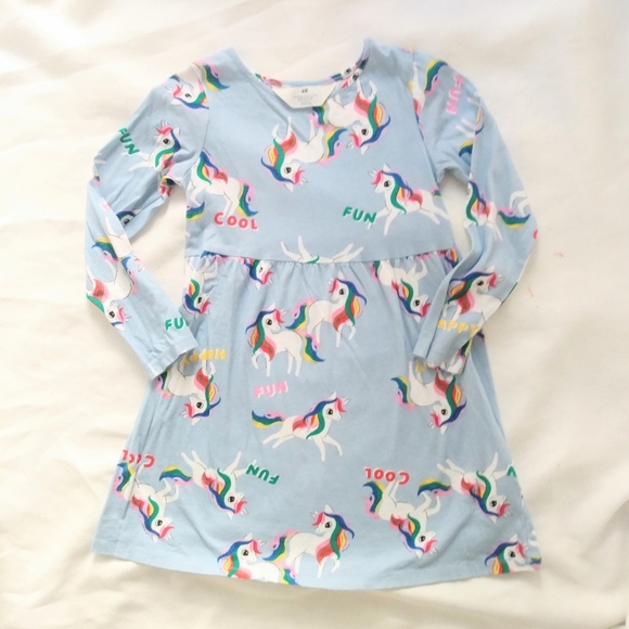 H&M Other - H&M girls Unicorn Long Sleeve Dress EUC